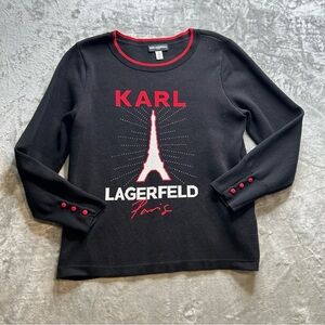 Karl Lagerfeld Black Long Sleeve sweater